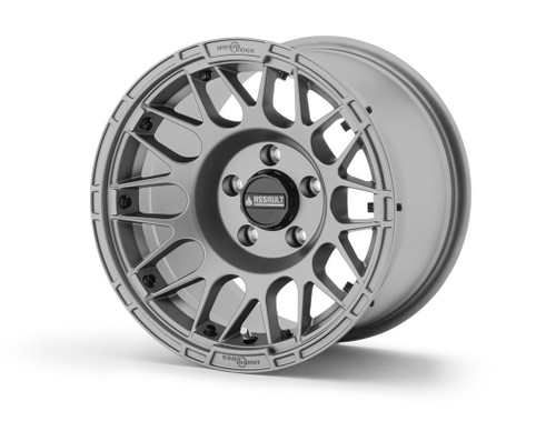 Standard XT Warrior Tires 35x10x15 on 15x10 Assault Industries Hellfire Matte Titanium 4/156 Pattern