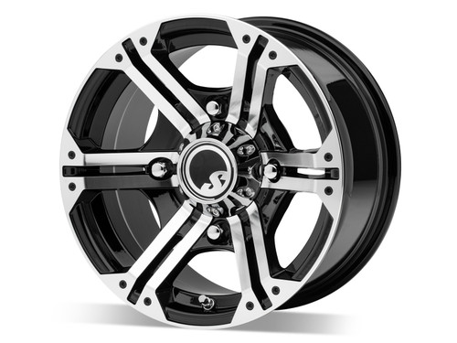 Sticky XT Warrior Tires 34x10x14 on 14x7 Bandit H-Series Machined Finish Wheels 4/156 Pattern