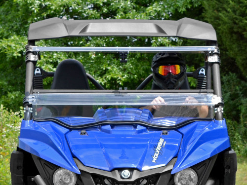Yamaha Wolverine Flip Windshield - Yamaha Wolverine Scratch Resistant Flip Windshield