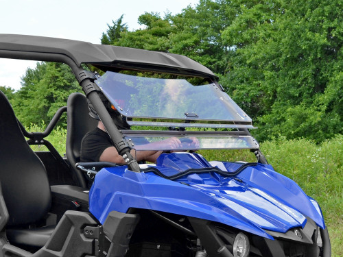 Yamaha Wolverine Flip Windshield - Yamaha Wolverine Scratch Resistant Flip Windshield
