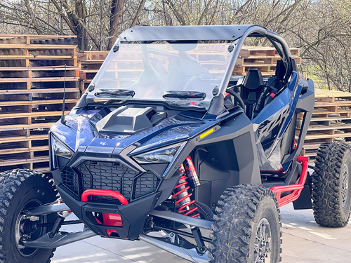 POLARIS PRO-R Dual Vented Front Windshield - Hard Coated