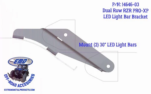 Polaris RZR PRO-XP/Turbo R 30” LED Light Bar Brackets