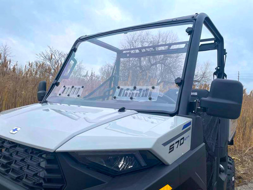 2015-2025 Mid-Size/2-Seat Polaris Ranger Windshield with Slide Vents - Hard Coated Polycarbonate Polaris Ranger Front Windshield 2015-2025 Mid-Size/2-Seat Polaris Ranger Windshield with Slide Vents - Hard Coated Polycarbonate Polaris Ranger Front Windshield