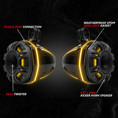 2020-2024 Polaris RZR Pro XP SSV Works Phase-6 K-Spec 5-Speaker 1400watt System for Ride Command
