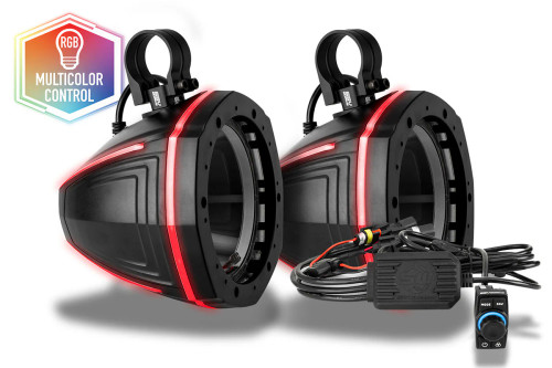 SSV Works Universal UTV 6.5in Cage-Mounted RGB Speaker Pods
