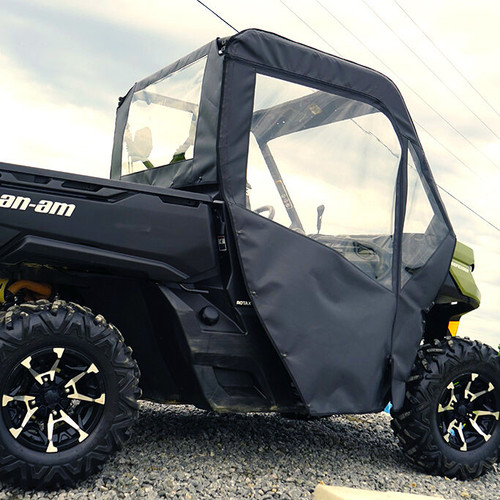 Can-Am Defender Full Soft Doors with Zipper - 2016-2026 Defender HD5 / HD7 / HD8 / HD9 / HD10