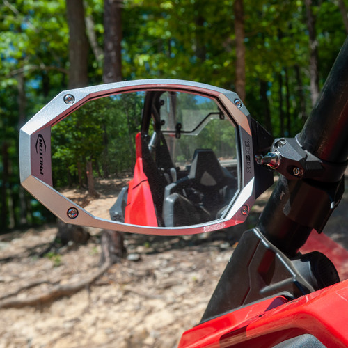 Can-Am Commander Photon Series Side View Mirror with Cast Aluminum Body & Bezel (Pair) Can-Am Commander Photon Series Side View Mirror with Cast Aluminum Body & Bezel (Pair)