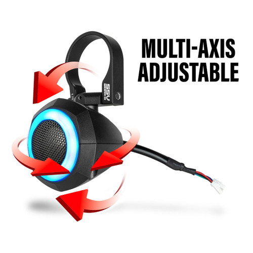 Universal 1" Cage-Pod Tweeters with RGB Ring for UTV Audio Systems