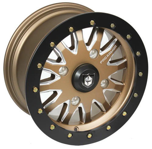 Pro Armor Polaris RZR Halo Milled Wheel 15x7 - Bronze Metallic