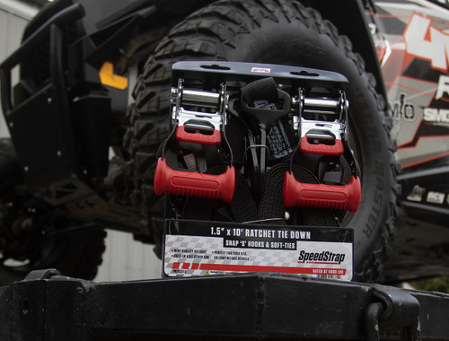 SpeedStrap 1.5″ x 10′ Ratchet Tie-Down w/ Soft-Tie (2 Pack) SpeedStrap 1.5″ x 10′ Ratchet Tie-Down w/ Soft-Tie (2 Pack)