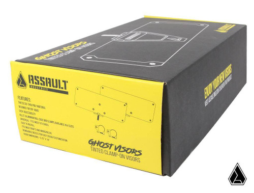 UTV Tinted Sun Visors with Bolt on Roll Cage Clamps (pair)