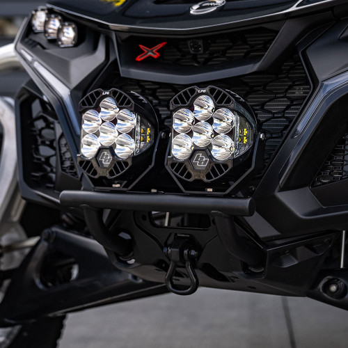 Can-Am Maverick R Push Bar Bumper with Baja Designs LED Off-Road Lights Kit