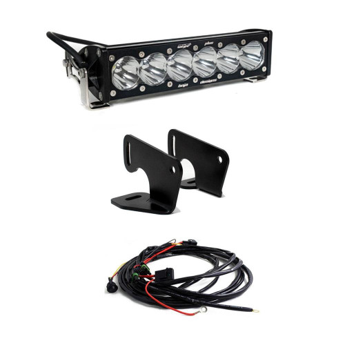 Baja Designs OnX6+ 10 Inch Hood Mount LED Light Bar Kit - Polaris 2020-24 RZR Pro XP; 2022-2024 RZR Turbo R
