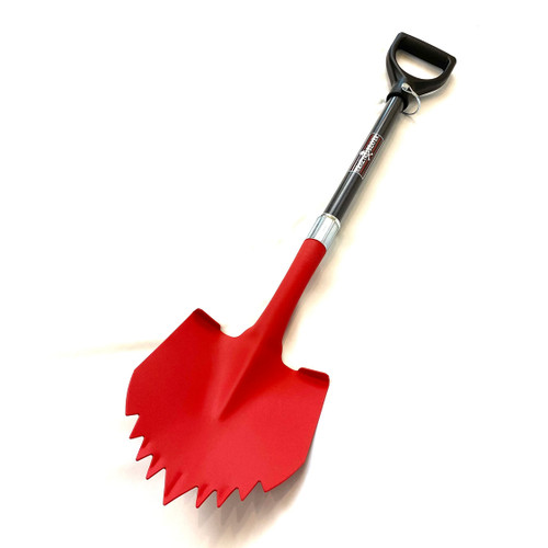 Krazy Beaver Overland Offroad Recovery Shovel - Textured Red Head / Black Handle