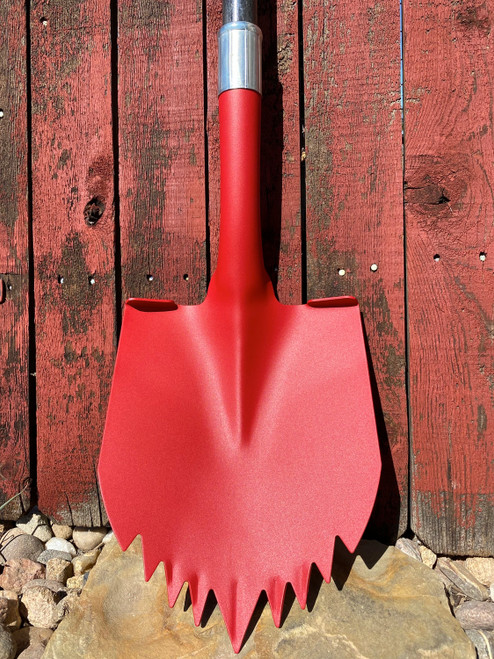 Krazy Beaver Overland Offroad Recovery Shovel - Textured Red Head / Black Handle