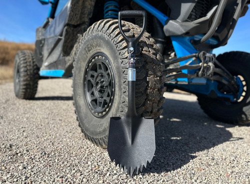 Krazy Beaver Mini Shovel with guard - Textured Black Head / Black Handle