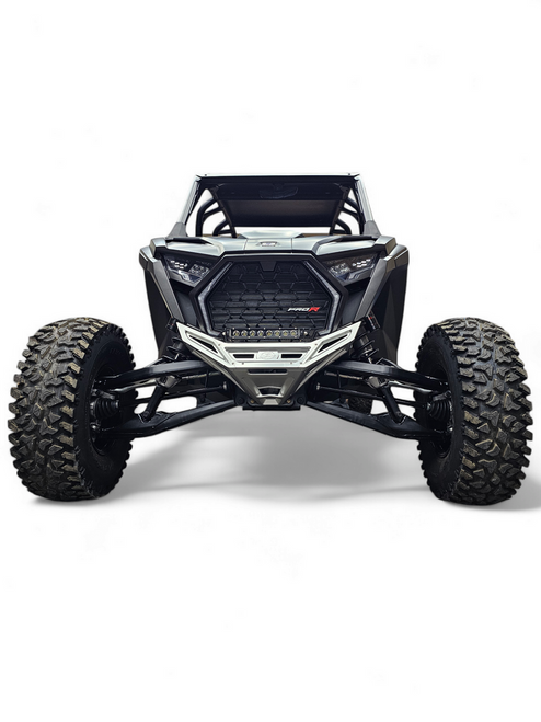 2022-2025 Polaris RZR Pro R/ Turbo R Machined Billet Front Winch Bumper (Clear Anodize) 2022-2025 Polaris RZR Pro R/ Turbo R Machined Billet Front Winch Bumper (Clear Anodize)