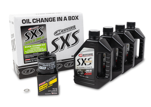 Maxima Racing Oils Kawasaki Teryx Engine Oil Quick Change Kit with Oil Filter