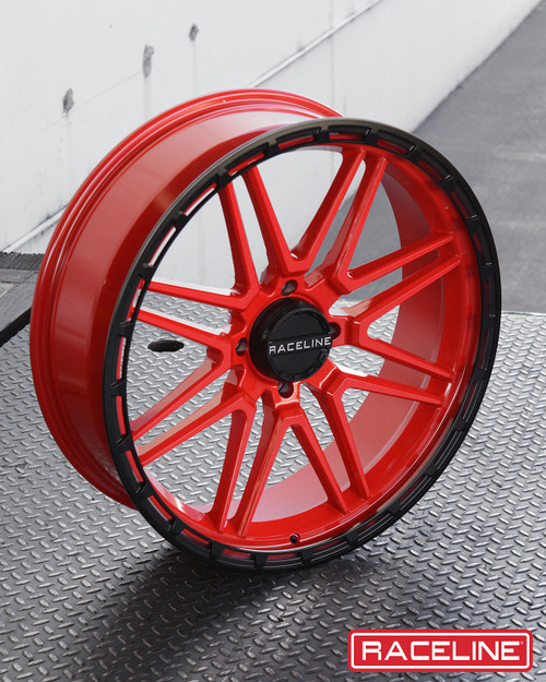 Raceline A11R Krank XL Red Polaris RZR Wheel - 20x7 / 4x156 / 0mm