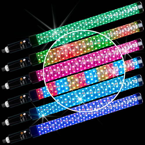 BOSS 24" Long Bluetooth Whips with 360 degree RBB Light (pair)