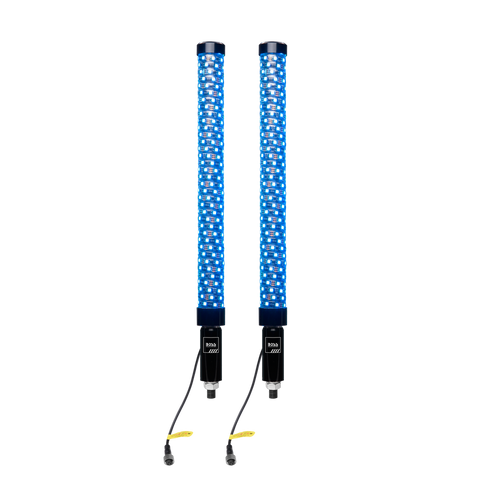 BOSS 24" Long Bluetooth Whips with 360 degree RBB Light (pair)