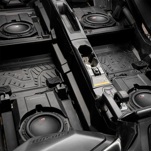 2024-2025 Can-Am® Maverick R 4-Seater Rear-Seat Plug-&-Play Dual-Subwoofer Add-On Kit