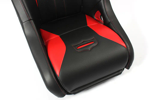 Pro Armor Can-Am Maverick R G2 Front Suspension Seat & Mounting Base - Black / Red