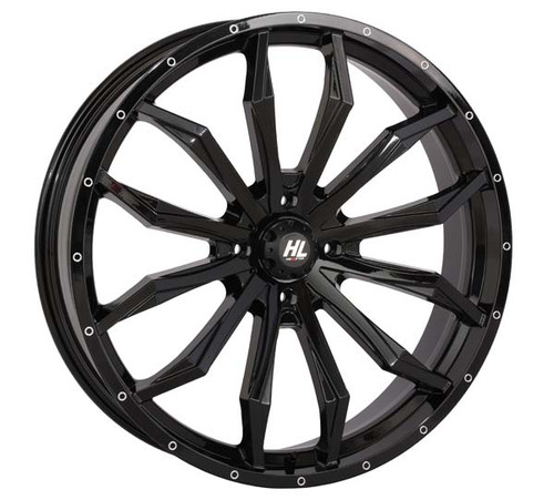24x7 4/137 4+3 (+10mm) High Lifter HL21 UTV Wheel - Gloss Black
