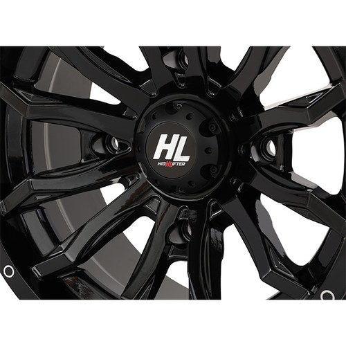 24x7 4/137 4+3 (+10mm) High Lifter HL21 UTV Wheel - Gloss Black