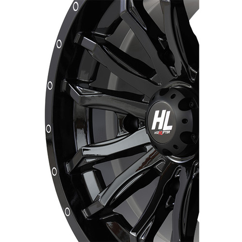 24x7 4/137 4+3 (+10mm) High Lifter HL21 UTV Wheel - Gloss Black