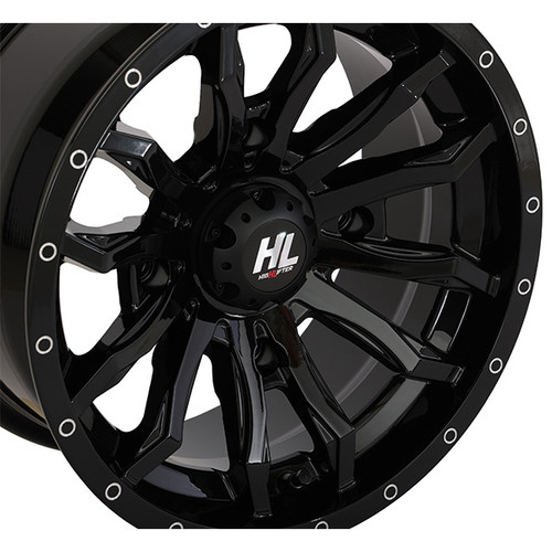 24x7 4/137 4+3 (+10mm) High Lifter HL21 UTV Wheel - Gloss Black