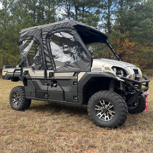 Kawasaki Mule Pro FXT Front and Rear Soft Upper Doors with Zippered Side Windows - 2015-2026
