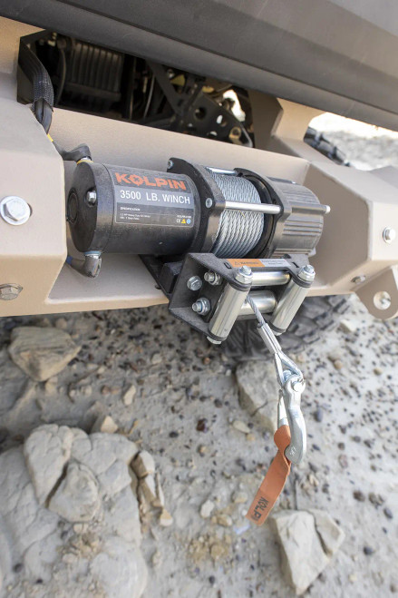 Kolpin UTV Winch Kit - 3500 lb with Steel Cable & Mounting Bracket