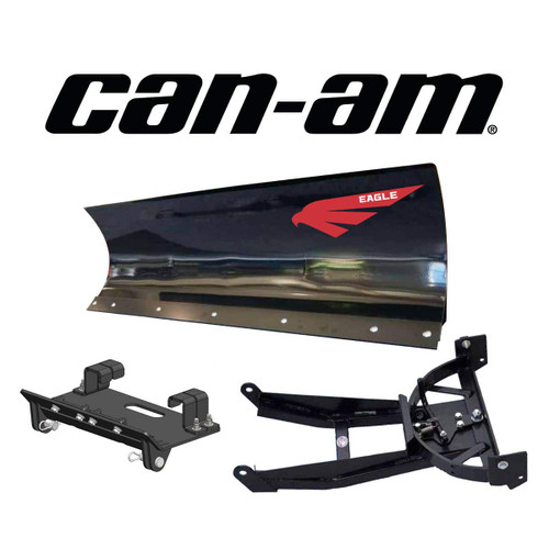 Can-Am Defender Full Snow Plow Kit - Eagle Snow Plow 72″ UTV Steel Front-Mount Complete Plow System for 1000 Can-Am (Defender HD/XT/MR/6×6/MAX) (2020-2024)