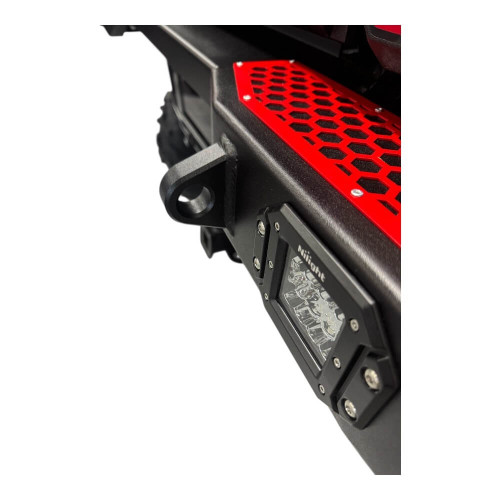 Optional LED cube lights installed on Kawasaki Ridge rear bumper – flush mount design