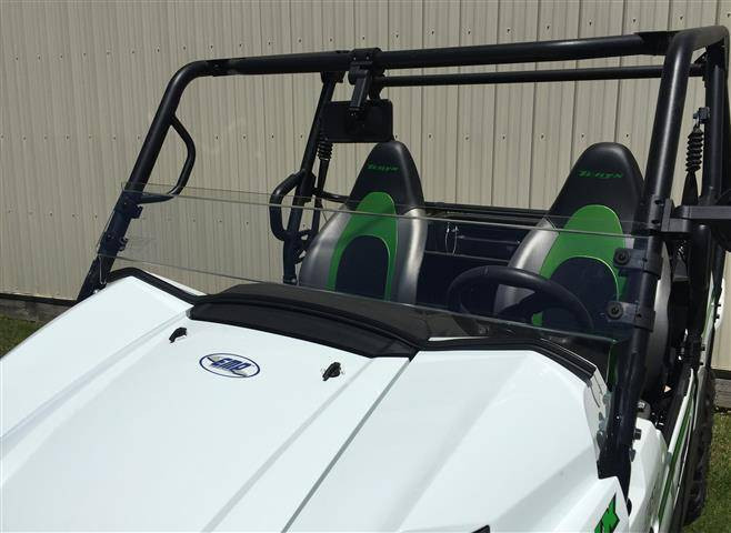 Kawasaki Teryx 800 Hard Coated Half Windshield/Deflector  - 2016-2025 Kawasaki Teryx Half Windshield