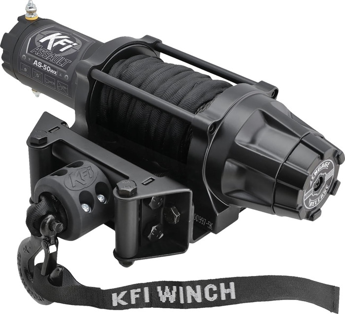 KFI Assault Series 5000 lb UTV Winch with Synthetic Cable, Fairlead & Remote