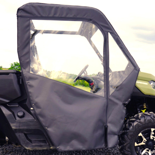 Can-Am Defender Full Soft Doors with Zipper - 2016-2026 Defender HD5 / HD7 / HD8 / HD9 / HD10