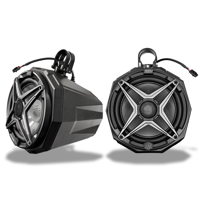Universal 8" Cage-Mount Speaker-Pods for UTVs, Boats and more