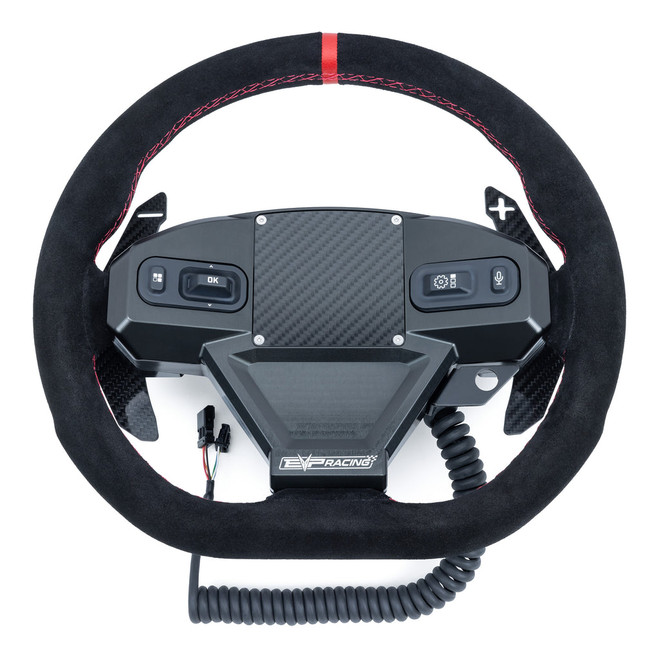 EVP.MOde Steering Wheel with Multi Function & Carbon Fiber Paddles and Quick-Release Hub Adapter Kits for Can-Am Maverick R