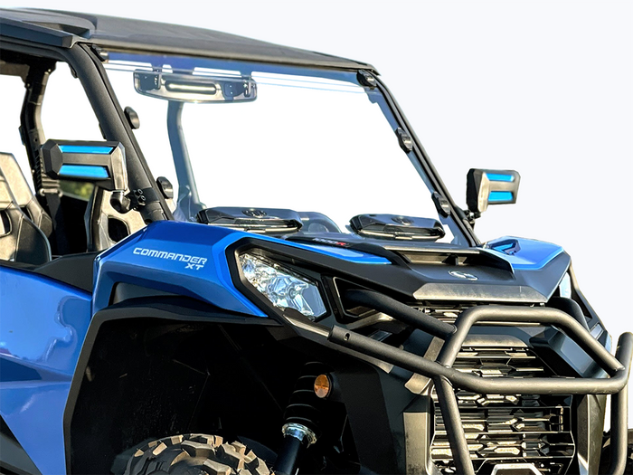 Can Am Maverick Trail/Sport & 2021+ Commander Front W/S w/Dual Vents - Hard Coated