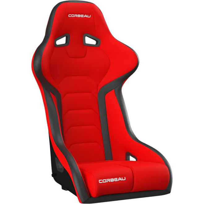 Corbeau FX1 Pro Fixed Back Race Seat - Red Cloth / Vinyl Corbeau FX1 Pro Fixed Back Race Seat - Red Cloth / Vinyl