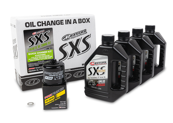 Maxima Racing Oils Kawasaki Teryx Engine Oil Quick Change Kit with Oil Filter