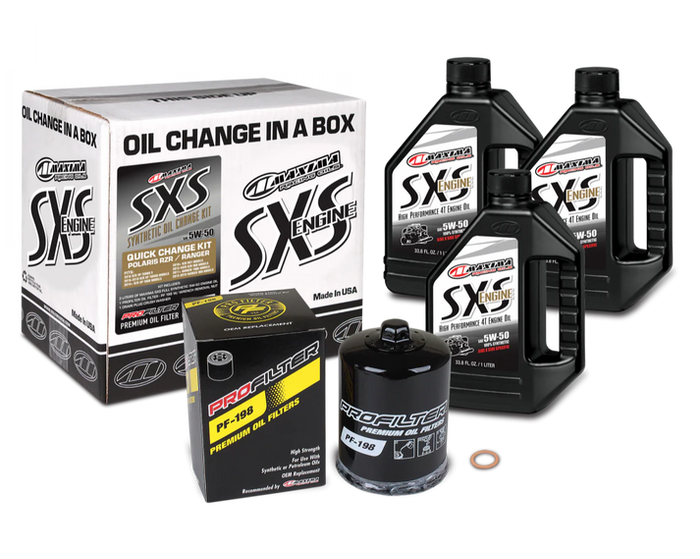 Maxima Racing Oils Polaris RZR / Ranger Engine Oil Quick Change Kit with Oil Filter