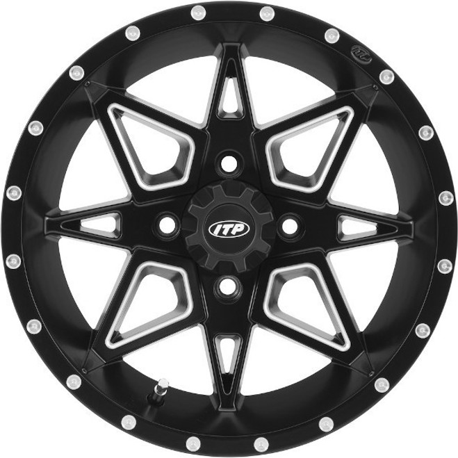 ITP Tornado Matte Black & Machined 15x7 4/137 5+2 UTV Wheel
