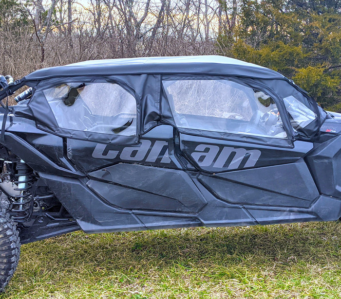 Can-Am Maverick X3 Max Soft Upper Doors / Side Windows with Zipper - Fits all 2017-2025 X3 MAX 4 seat models