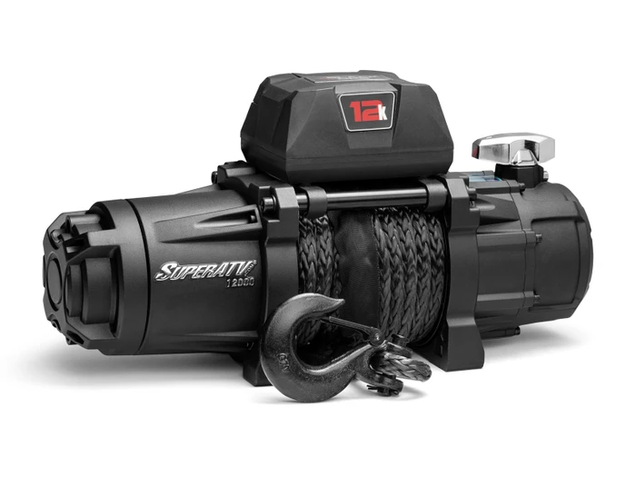 12,000 lb. Winch (with Wireless Remote & Synthetic Rope)