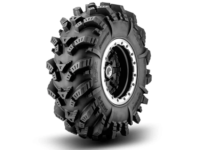Intimidator Tires 34x10.5x15 on 15" Healy Lock Series Wheels 4/156 Pattern
