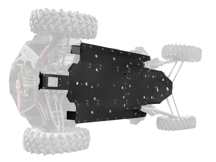 Polaris RZR XP 4 Turbo Full Skid Plate, 1/2" ARMW, Long-Wheelbase Coverage, Flush Bolts, USA Made