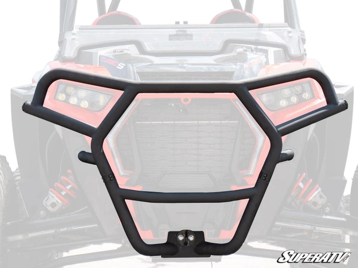 Polaris RZR XP Turbo S & XP 4 Turbo S Front Bumper, 1.75" DOM Steel Tube, Full Front Coverage, Bolt-On, Optional Winch and Mount